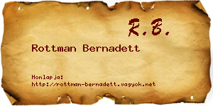 Rottman Bernadett névjegykártya